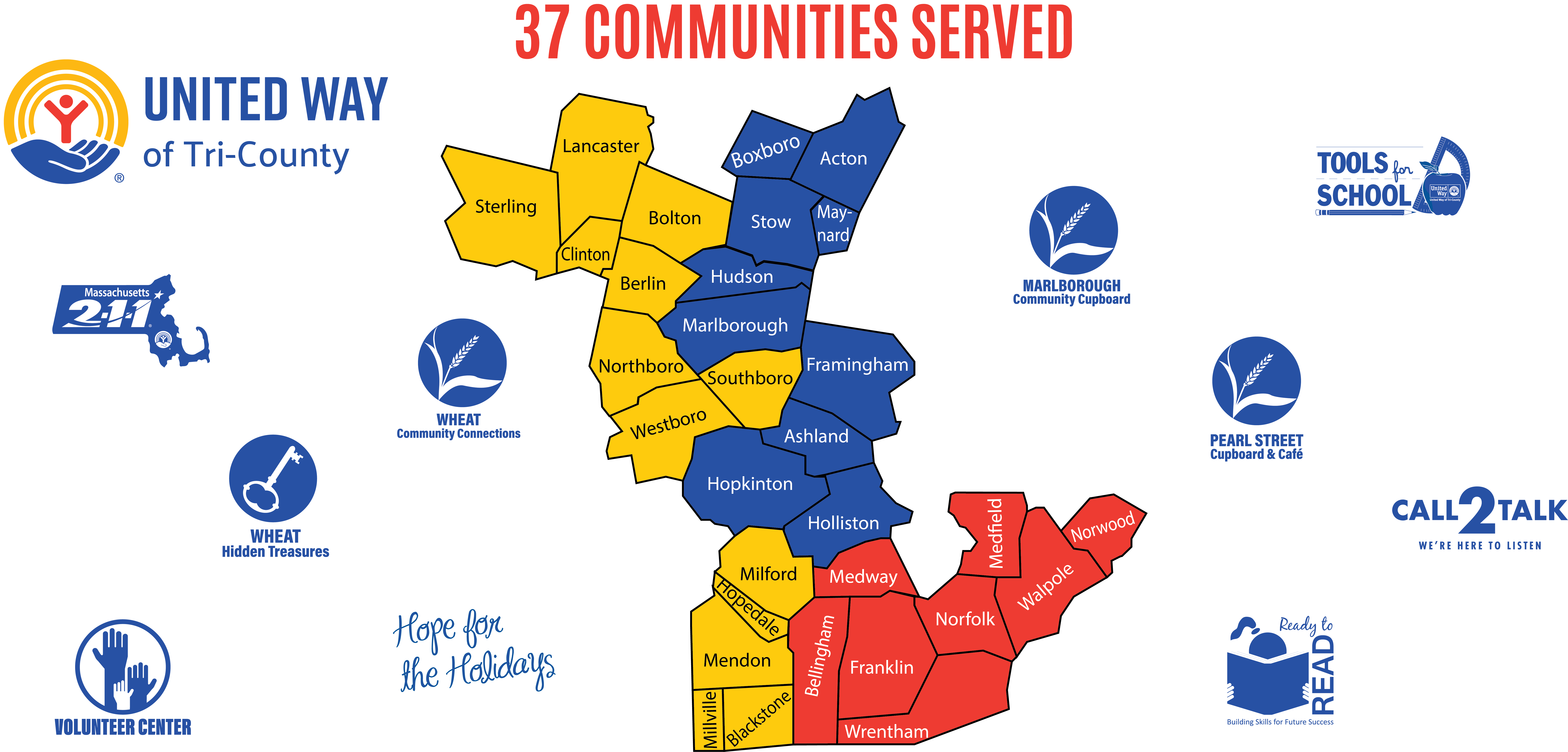 37 Communities we serve map